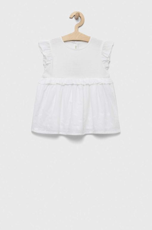 United Colors of Benetton rochie bebe culoarea alb