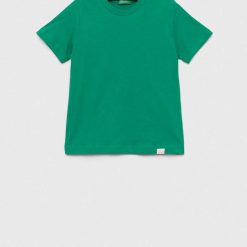 United Colors of Benetton tricou de bumbac pentru copii culoarea verde