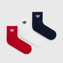 adidas Originals șosete 3-pack culoarea roșu IU2697-Şosete