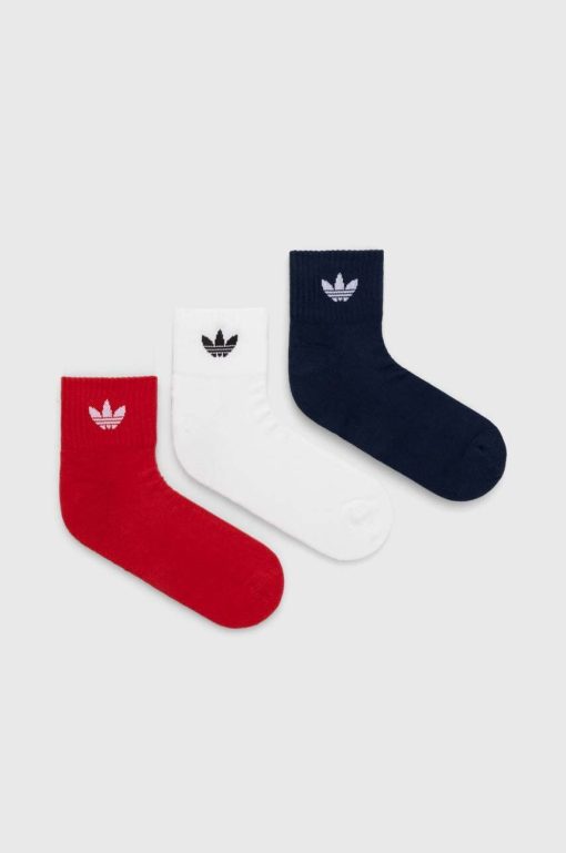 adidas Originals șosete 3-pack culoarea roșu IU2697-Şosete