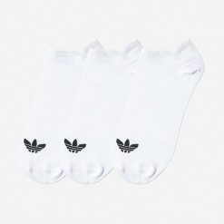 adidas Originals șosete Trefoil Liner 3-pack culoarea alb S20273-white-Şosete