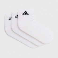 adidas șosete 3-pack culoarea alb HT3441-Şosete