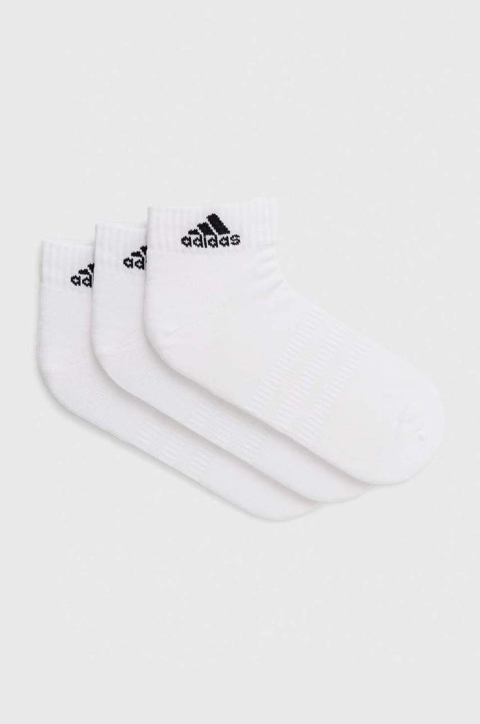 adidas șosete 3-pack culoarea alb HT3441-Şosete