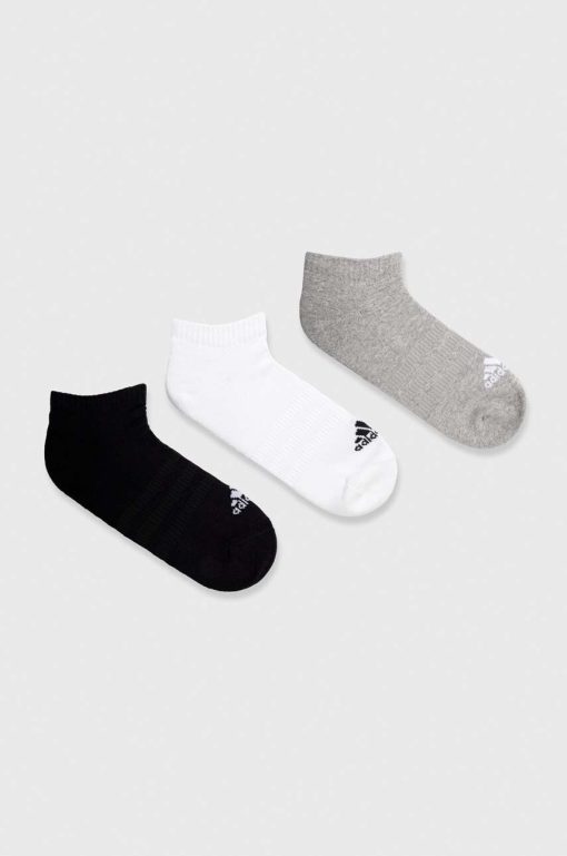 adidas șosete 3-pack culoarea gri IC1333-Şosete