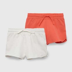 zippy pantaloni scurți din bumbac pentru copii 2-pack culoarea portocaliu