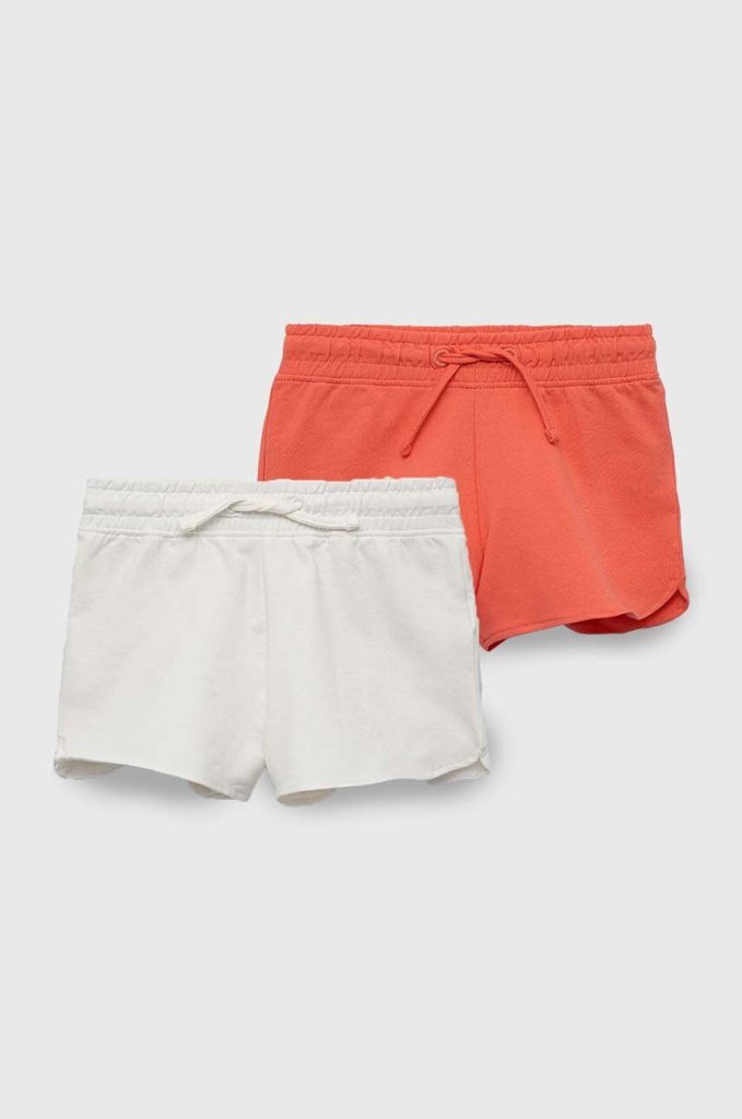 zippy pantaloni scurți din bumbac pentru copii 2-pack culoarea portocaliu