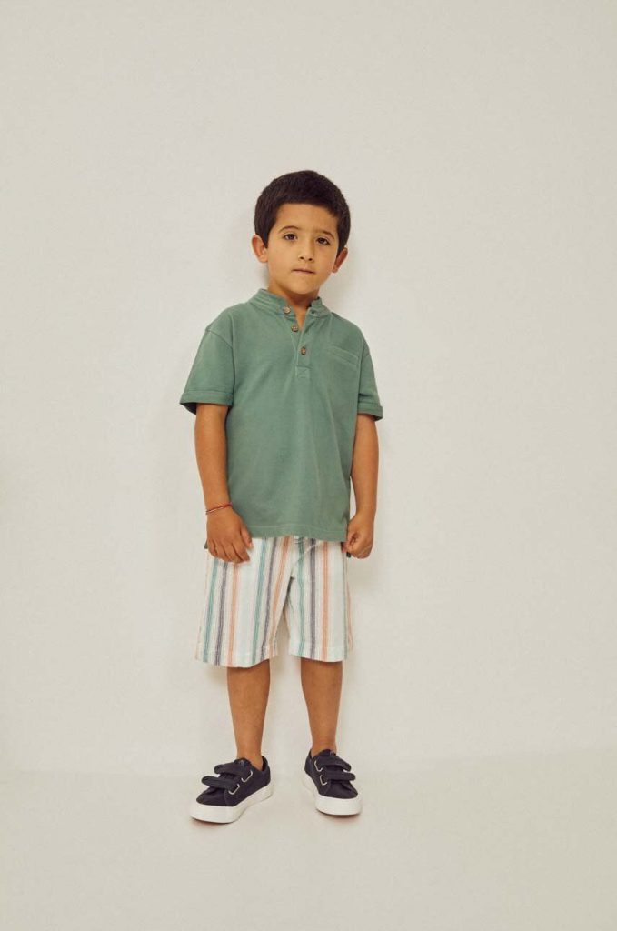 zippy tricou polo copii culoarea verde