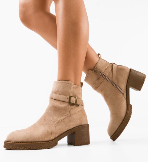 Botine dama Faha Khaki-Botine-Botine