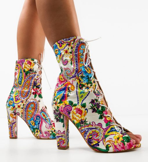 Botine dama Flowerga Albi-Botine-Botine