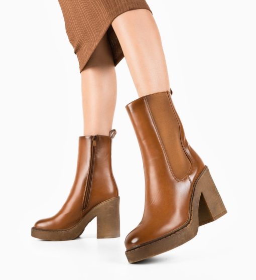 Botine dama Justi Camel-Botine-Botine