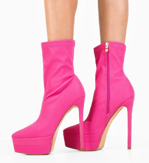 Botine dama Kato Fuchsia-Botine-Botine