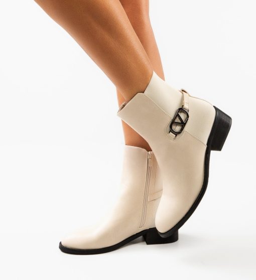 Botine dama Math Bej-Botine-Botine