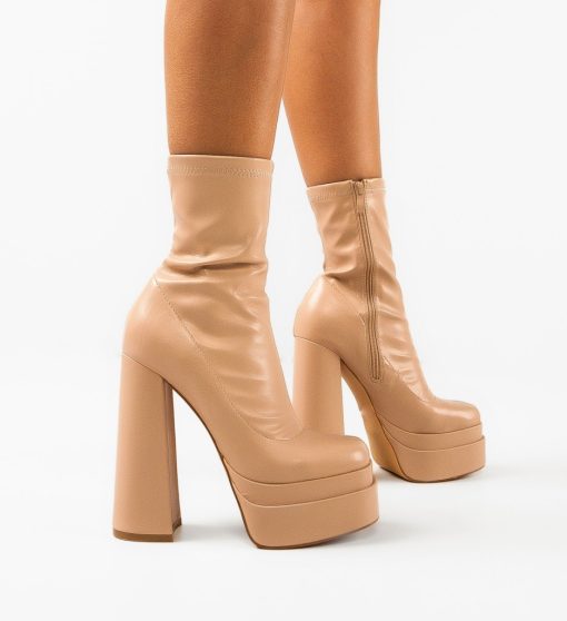 Botine dama Platouy Nude-Botine-Botine