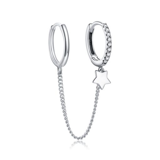 CERCEL din argint Double Sparkling Hoops-Cercei