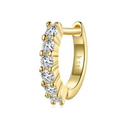 CERCEL din argint Golden Hoop with Crystals-Cercei >> Cercei din argint