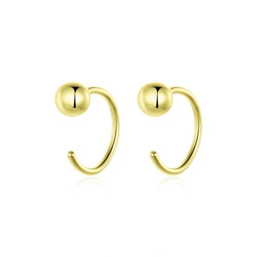 Cercei din argint Golden Tiny Hoops-Cercei >> Cercei din argint