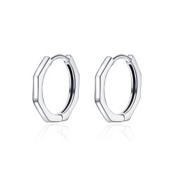 Cercei din argint Squared Hoops-Cercei