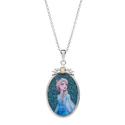 Colier Disney cu poza color Frozen Elsa princess - Argint 925 si Cristale-Disney