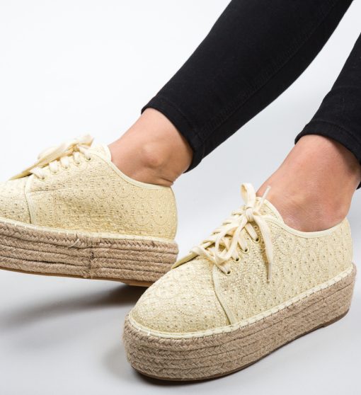 Espadrile Azoran Bej-Casual-Espadrile dama