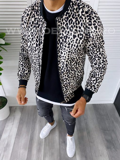 Geaca barbati animal print de primavara B6321 Z1-5-Geci barbati > Geci barbati toamna