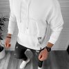 Hanorac barbati slim fit alb K004 i3-6-Hanorace