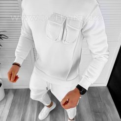 Hanorac barbati slim fit alb K156 i8-5-Hanorace