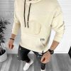 Hanorac barbati slim fit bej K004 i11-5-Hanorace