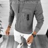 Hanorac barbati slim fit gri 2594 i6-1.3-Hanorace