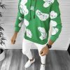 Hanorac barbati slim fit verde K494 13-1-Hanorace