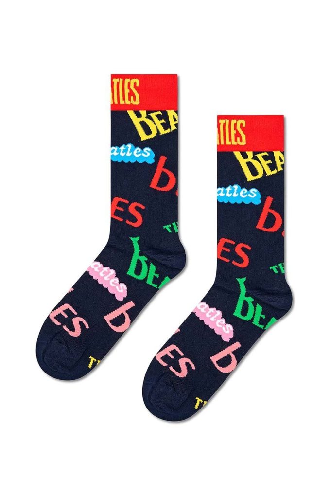 Happy Socks sosete Beatles In The Name Of Sock culoarea albastru marin