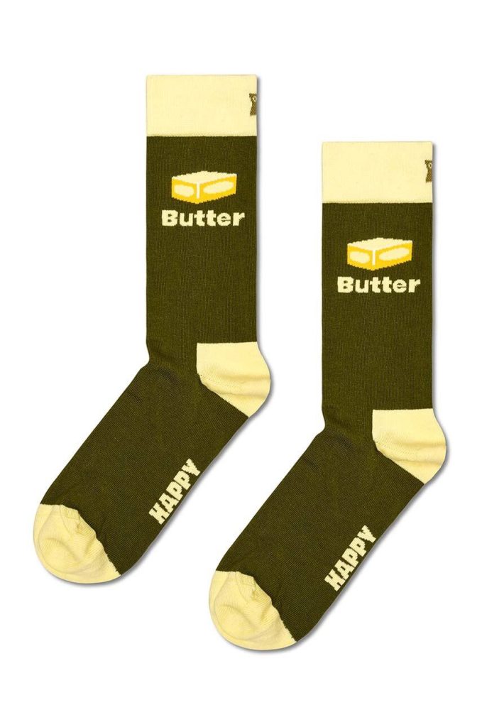 Happy Socks sosete Butter Sock culoarea verde