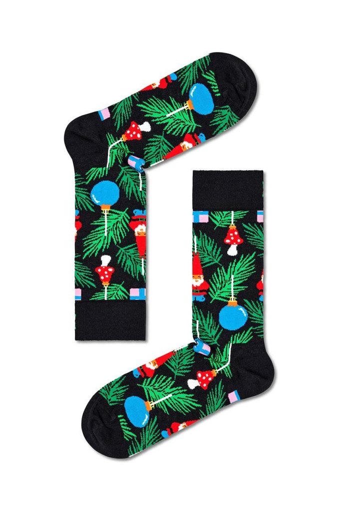 Happy Socks sosete Christmas Tree Decoration Sock culoarea negru-Şosete