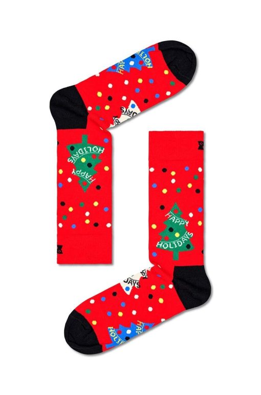 Happy Socks sosete Happy Holidays Sock culoarea rosu-Şosete