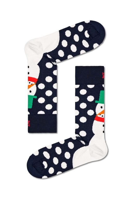 Happy Socks sosete Jumbo Snowman Sock culoarea albastru marin-Şosete