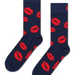 Happy Socks sosete Kisses Sock culoarea albastru marin