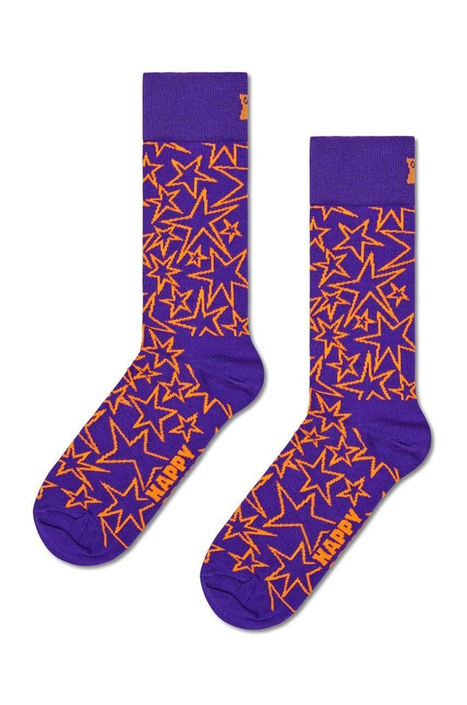 Happy Socks sosete Mega Star Sock culoarea violet