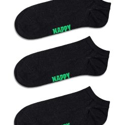 Happy Socks sosete Solid Low 3-pack culoarea negru-Şosete