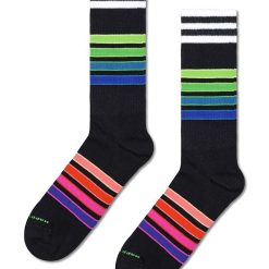 Happy Socks sosete Street Stripe Sneaker culoarea negru-Şosete