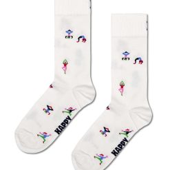 Happy Socks sosete Yogi Sock culoarea alb