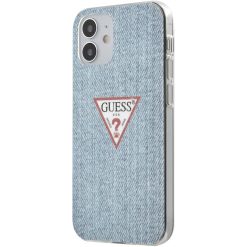 Husa de protectie GUHCP12SPCUJULLB TPU Denim Triangle pentru iPhone 12 Mini Light Blue-FEMEI-