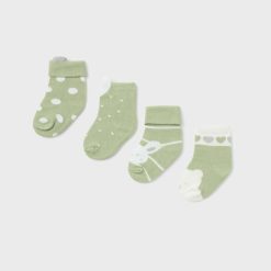 Mayoral Newborn sosete bebe Gift box 4-pack culoarea verde-Îmbrăcăminte