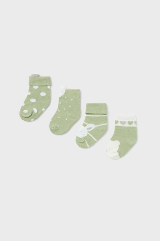 Mayoral Newborn sosete bebe Gift box 4-pack culoarea verde-Îmbrăcăminte