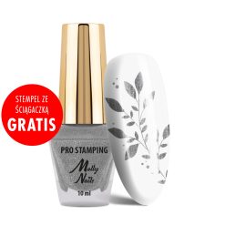 Oja Pentru Stampila Molly Lac PRO Stamping- Silver - Everin-NAIL ART ❤️ > Matrite si oja stampila