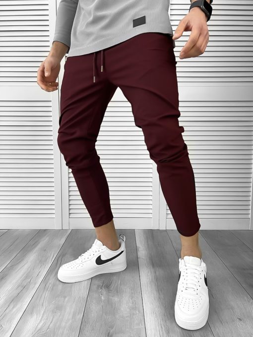 Pantaloni barbati casual regular fit grena 7086 82-3.3-Pantaloni > Pantaloni de trening