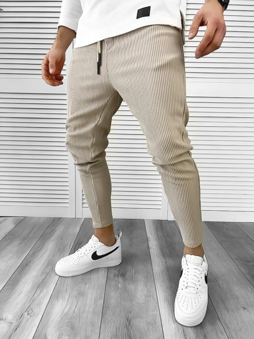 Pantaloni de trening bej conici 971 120-3-Pantaloni > Pantaloni de trening