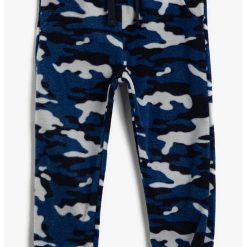 Pantaloni de trening din fleece cu imprimeu camuflaj-BAIETI-IMBRACAMINTE/Blugi