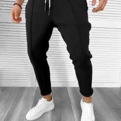 Pantaloni de trening negru conici K192 36-3-Pantaloni > Pantaloni de trening