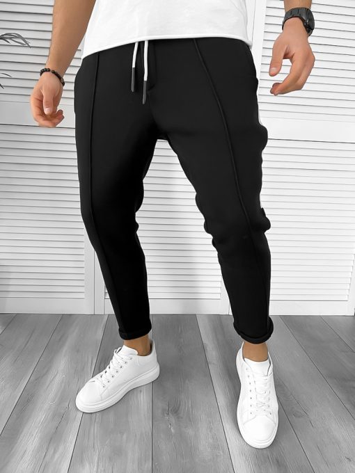 Pantaloni de trening negru conici K192 36-3-Pantaloni > Pantaloni de trening