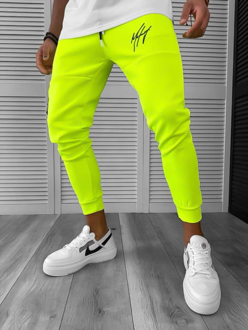 Pantaloni de trening neon silon conici 12378 37-3-Pantaloni > Pantaloni de trening