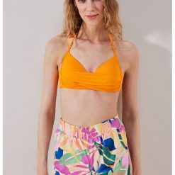 Pantaloni scurti de baie cu imprimeu tropical-FEMEI-